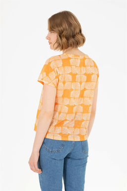 U. S. Polo Assn Женская оранжевая футболка с круглым вырезом - U.s. polo assn фото 12