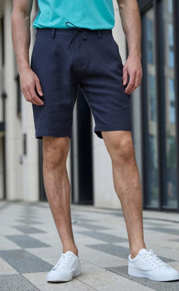 Шорты лен F111-0960-1 deep grey - Fine joyce фото 2