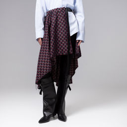 Юбка-килт с необработанными краями, Игра теней - Charutti фото 4