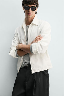 SOBRECAMISA REGULAR FIT CREMALLERA / Piedra - Zara фото 5