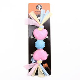 Игрушка жевательная Пижон Premium на верёвке, 3 элемента, термопластичная резина, микс  фото 3