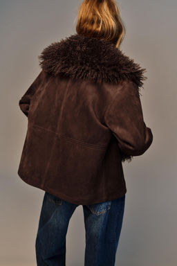 DOUBLE-FACED FAUX FUR JACKET - Zara фото 6