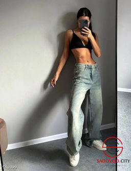 Джинсы Багги женские со стрейчем - Zum ming фото 3