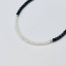 Браслет из Шпинели черной и Жемчуга - Радуга самоцветов фото 5