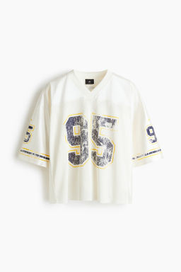 Camiseta de malla estampada Oversized Fit - H&m фото 2