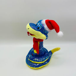 Мягкая игрушка Змея музыкальная в шапке и шарфе 26 см - Storyland фото 7