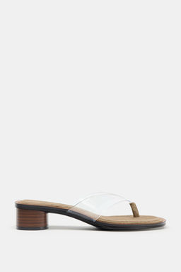 VINYL BLOCK HEEL SANDALS - Zara фото 11