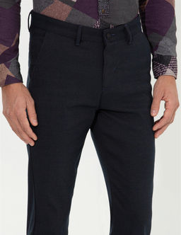 Kahverengi Slim Fit Kanvas Pantolon