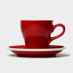 Кофейная пара фарфоровая Magistro Coffee time, 2 предмета: чашка 180 мл, блюдце d=14,5 см, цвет красный  фото 2