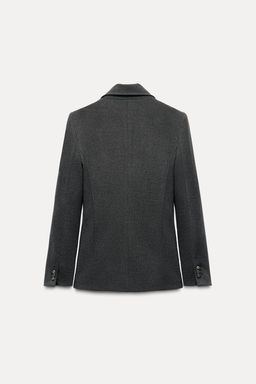 DOUBLE-BREASTED BLAZER WITH ELBOW PATCHES - Zara фото 4