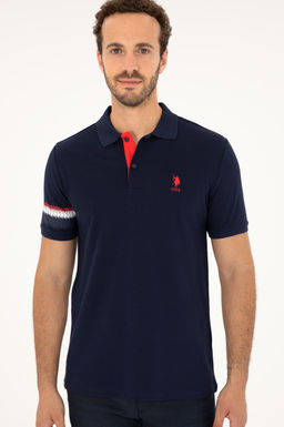 Футболка мужская U.S. Polo Assn темно-синяя хлопок  фото 3