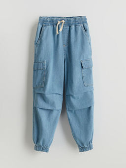 Beli Lastikli Erkek ?ocuk Kargo Jean Pantolon