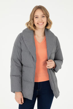 Женское серое пальто Неожиданная скидка в корзине