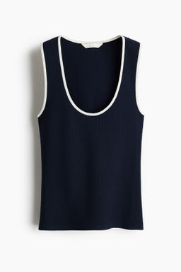 Camiseta sin mangas en algod?n acanalado