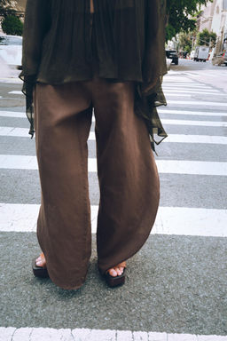 ZW COLLECTION WIDE-LEG TROUSERS WITH VENTS