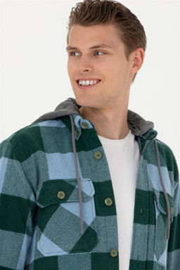 Мужская зеленая рубашка с длинным рукавом - U.s. polo assn фото 2