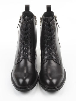 04-M3-1492 BLACK Ботинки зимние женские (натуральная кожа, натуральный мех)