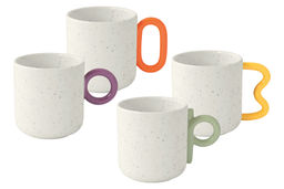 Набор кружек Creative, белый с оранжевым, жёлтым, зелёным, фиолетовым, 0,35 л, 4 шт - Easy life фото 4
