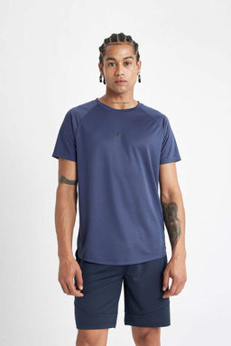 DeFactoFit Облегающая футболка с круглым вырезом и принтом в стиле спортсмен с короткими рукавами  фото 3