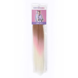 SIM-BRAIDS Канекалон трёхцветный, гофрированный, 65 см, 90 гр, цвет русый/розовый/белый(#FR-37) - Queen fair фото 3