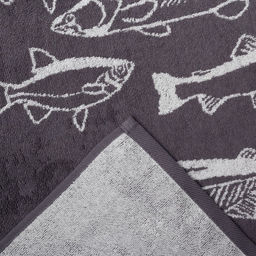 Полотенце махровое Этель «Лучший рыбак», 50×90 см, 100% хлопок, 420 г/м², серое