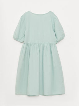 Bisiklet Yaka K?sa Kollu K?z ?ocuk Elbise - Waikiki фото 2