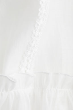 Blusa con inserciones de encaje y peplum - H&m фото 6