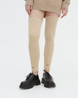 Гетры из монгольской шерсти бежевые