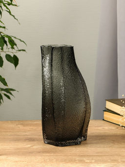 Ваза «Дженис», 30×15×9.5 см, стекло, серая