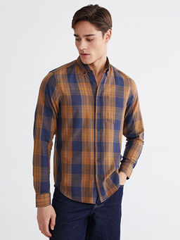 Regular Fit Ekose Poplin Erkek G?mlek