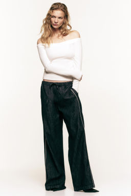 Pantal?n denim con cord?n de ajuste - H&m фото 6