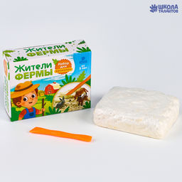 Раскопки «Животные фермы», фигурка - игрушка животных, долото