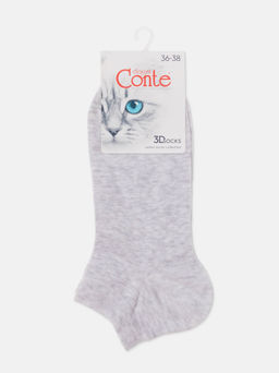 Цена за 2 пары .CONTE 3DSOCKS Носки женские (короткие) светло-серый - Conte elegant фото 13