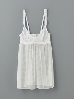 Balenli Dolgusuz Dantelli Babydoll