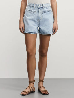 Джинсовые шорты с карманами спереди / Zarina  фото 3