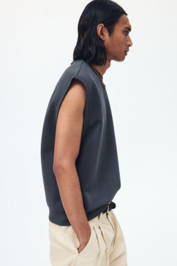 Camiseta sin mangas efecto neopreno Relaxed Fit - H&m фото 5