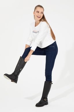 U. S. Polo Assn Женский свитшот цвета экрю с круглым вырезом - U.s. polo assn фото 2