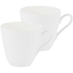 51720 GIPFEL Набор кружек MARBELLA 300 мл, 2 шт. Материал: костяной фарфор. Цвет: белый.