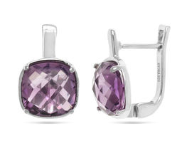 Серьги, аметист, Остров