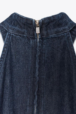 TRF HALTER DENIM DRESS - Zara фото 9