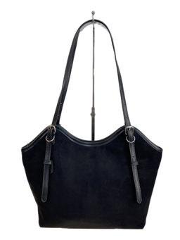 Женская сумка из искусственной замши, цвет черный - Greta фото 2