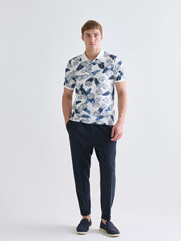 Polo Yaka Desenli Pike Erkek Ti??rt