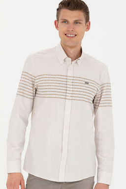 U. S. Polo Assn / Мужская рубашка с длинным рукавом Stone - U.s. polo assn фото 17