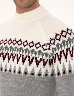 A__k Gri Melanj Slim Fit _eyrek Yaka Triko Kazak - Pierre cardin фото 7