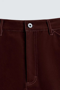 FLOCKED WIDE-LEG TROUSERS - Zara фото 9