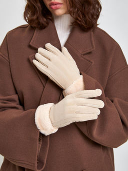 10206420043 Перчатки жен. Vail бежевый - Concept club фото 2