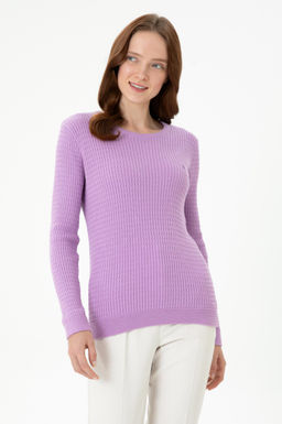 Женский сиреневый базовый свитер - U.s. polo assn фото 17