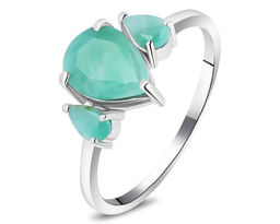 Кольцо, изумруд берилл, Малика