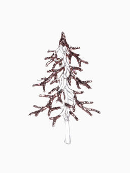 Цена за 2 шт. Ёлочная игрушка Зимнее волшебство. Ёлочка блеск сияние, 159 см, прозрачно-розовый фото 7