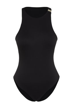 TRENDYOLMILLA Siyah Halter Yaka Aksesuarl? Dokulu Regular Mayo TBESS24MA00121  фото 6